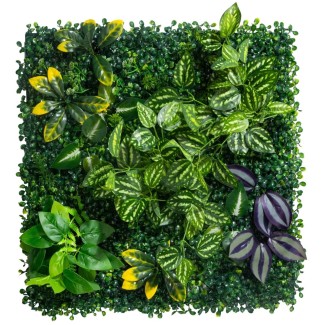 Panou din plante artificiale, cu frunze, Naimeed D7211, Verde, 50X50 cm Panou din plante artificiale, cu frunze, Naimeed D7211, Verde, 50X50 cm