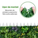 Panou din plante artificiale, cu frunze, Naimeed D7211, Verde, 50X50 cm Panou din plante artificiale, cu frunze, Naimeed D7211, Verde, 50X50 cm