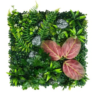 Panou din plante artificiale, cu frunze, Naimeed D7213, Verde, 50X50 cm Panou din plante artificiale, cu frunze, Naimeed D7213, Verde, 50X50 cm