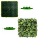 Panou din plante artificiale,cu frunze, Naimeed D7429, Verde, 100x100 cm