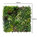 Panou din plante artificiale,cu frunze, Naimeed D7432, Multicolor, 100x100 cm