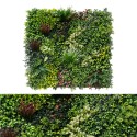Panou din plante artificiale,cu frunze, Naimeed D7432, Multicolor, 100x100 cm