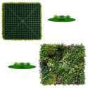 Panou din plante artificiale,cu frunze, Naimeed D7432, Multicolor, 100x100 cm