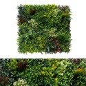 Panou din plante artificiale,cu frunze, Naimeed D7433, Multicolor, 100x100 cm