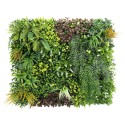 Panou din plante artificiale,cu frunze, Naimeed D7436, Multicolor, 100x100 cm