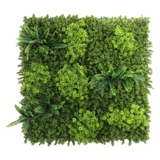 Panou din plante artificiale,cu frunze, Naimeed D7442, Verde, 100x100 cm