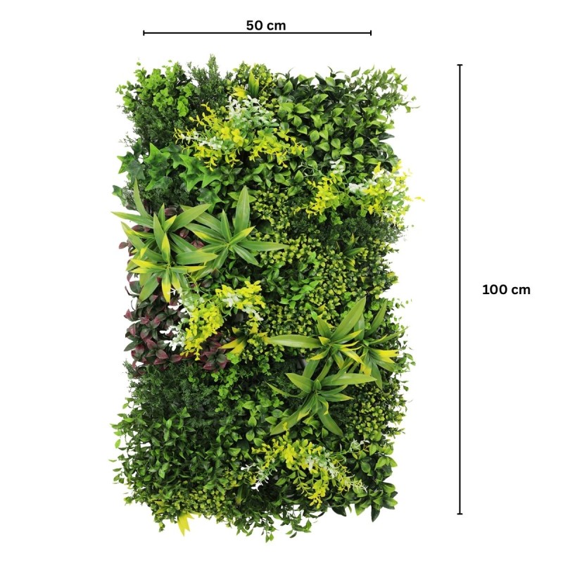 Panou din plante artificiale,cu frunze, Naimeed D7470, Multicolor, 50x100 cm Panou din plante artificiale,cu frunze, Naimeed D7470, Multicolor, 50x100 cm