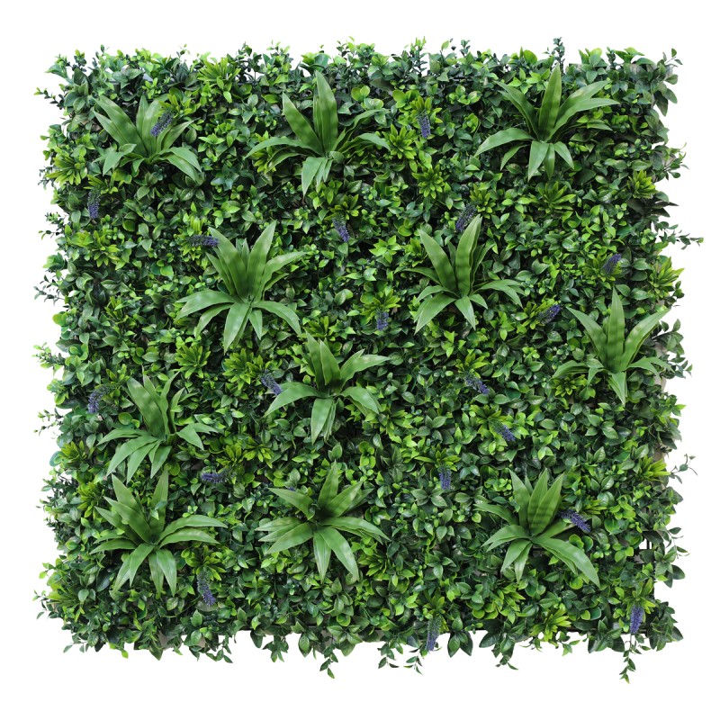 Panou din plante artificiale,cu frunze, Naimeed D7477, Verde, 100x100 cm