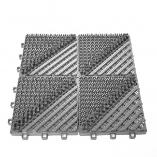 Set 4 placi pardoseala modulara din PP, Naimeed D4533, Gri