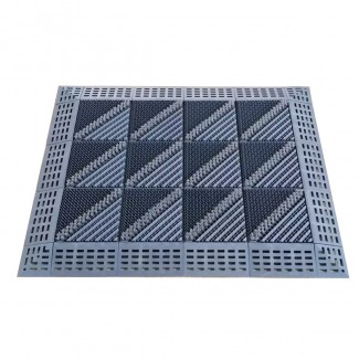 Set 12 placi pardoseala modulara si accesorii din PP, Naimeed D4533, Gri