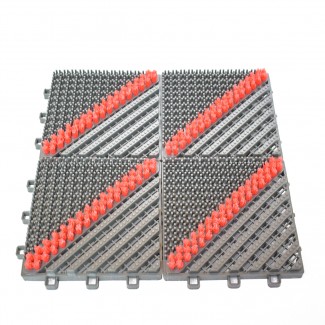 Set 4 placi pardoseala modulara din PP, Naimeed D4534, Rosu