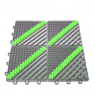 Set 4 placi pardoseala modulara din PP, Naimeed D4535, Verde