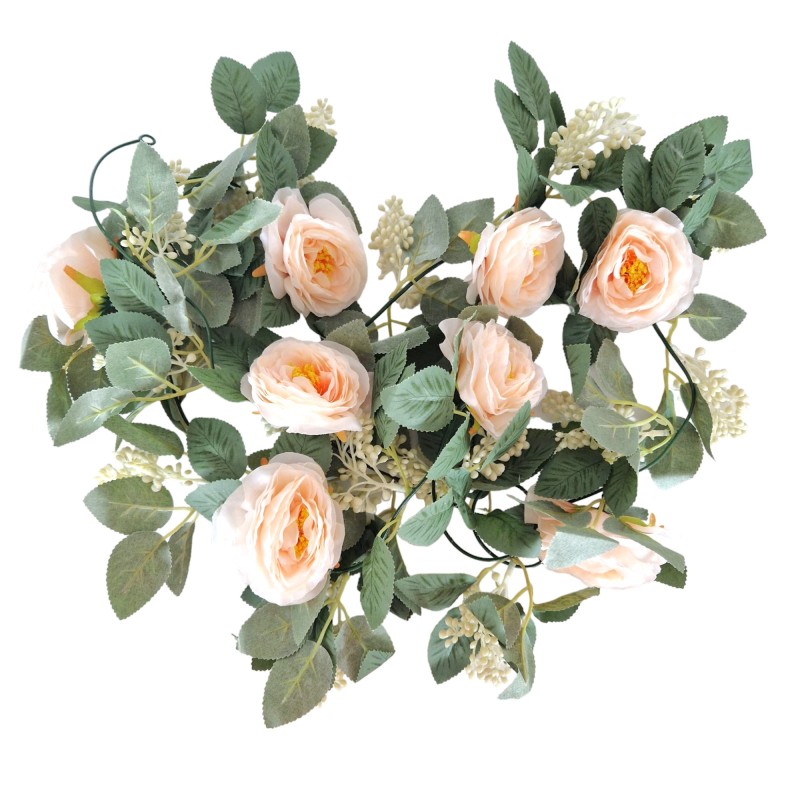 Planta artificiala curgatoare cu flori, Naimeed D4866, Roz Deschis, 2m Planta artificiala curgatoare cu flori, Naimeed D4866, Roz Deschis, 2m