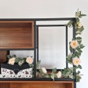 Planta artificiala curgatoare cu flori, Naimeed D4866, Roz Deschis, 2m Planta artificiala curgatoare cu flori, Naimeed D4866, Roz Deschis, 2m