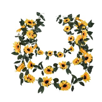 Set 3 ghirlande artificiale, Naimeed D5005, Galben, 2m