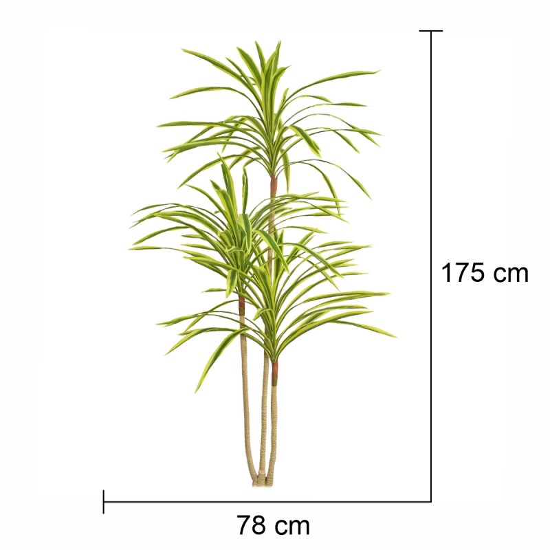 Planta artificiala, Dracaena Marginata fara ghiveci, Naimeed D5604, 175x78 cm, Verde Galbui Planta artificiala, Dracaena Marginata fara ghiveci, Naimeed D5604, 175x78 cm, Verde Galbui
