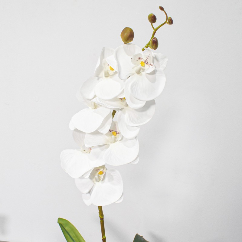 Floare artificiala, Orhidee fara ghiveci, Naimeed D5623, 105x60 cm, Alb