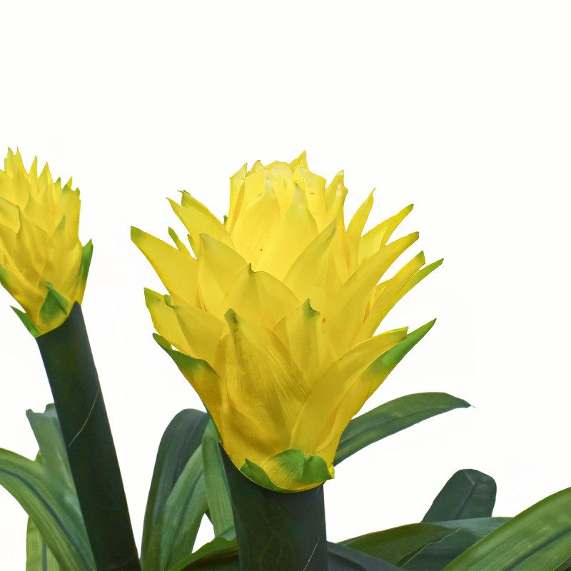 Floare artificiala, Guzmania fara ghiveci, Naimeed D5627, 70x75 cm, Galben