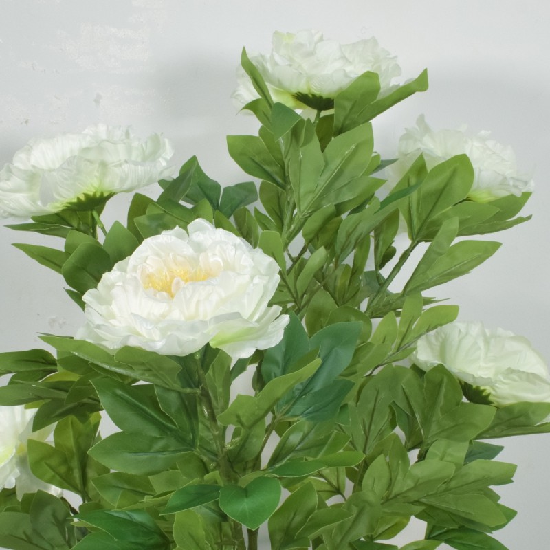 Floare artificiala, Bujor Chinezesc fara ghiveci, Naimeed D5632, 90x60 cm, Alb Floare artificiala, Bujor Chinezesc fara ghiveci, Naimeed D5632, 90x60 cm, Alb