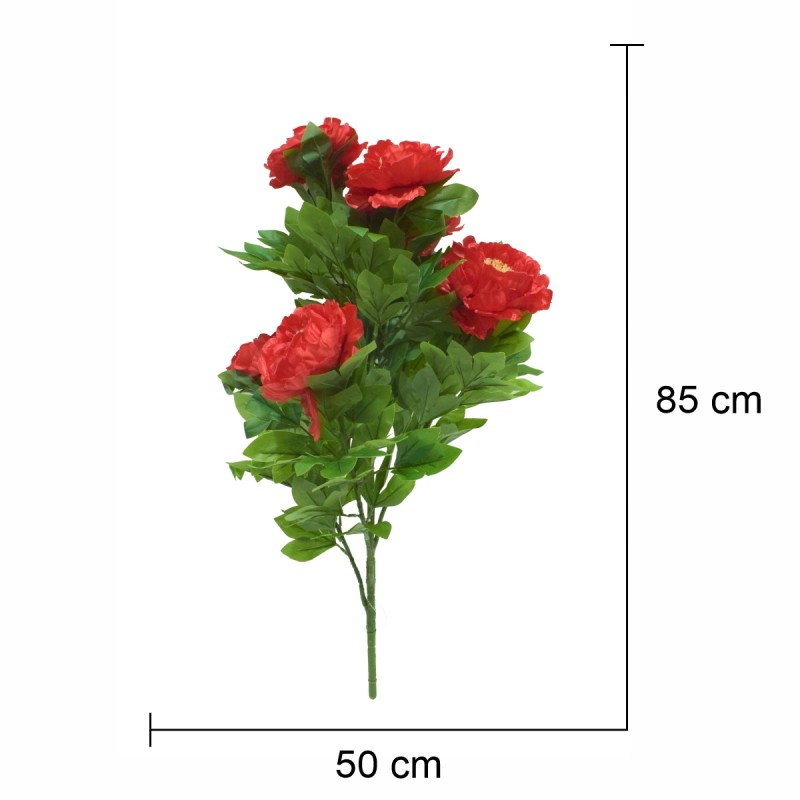 Floare artificiala, Bujor Chinezesc fara ghiveci, Naimeed D5632, 85x50 cm, Rosu Floare artificiala, Bujor Chinezesc fara ghiveci, Naimeed D5632, 85x50 cm, Rosu