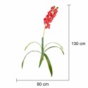 Floare artificiala, Orhidee fara ghiveci, Naimeed D5639, 130x80 cm, Rosu