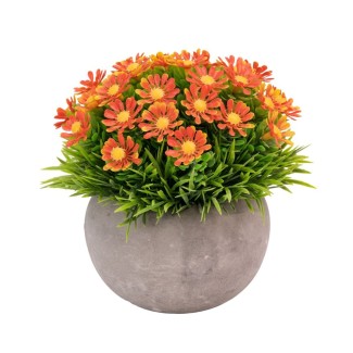 Planta artificiala, tip Asper, cu ghiveci de hartie, Naimeed D6927, 12x10 cm, Portocaliu Planta artificiala, tip Asper, cu ghiveci de hartie, Naimeed D6927, 12x10 cm, Portocaliu