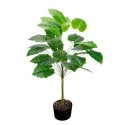 Planta decorativa artificiala, fara ghiveci, tip Alocasia, Naimeed D6941, 95 cm, Verde
