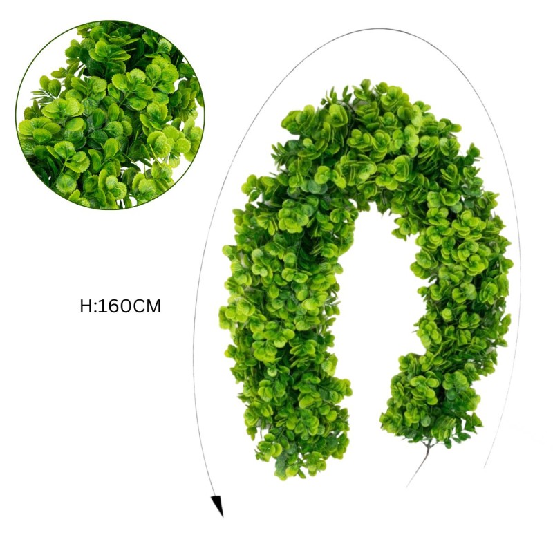 Ghirlanda decorativa artificiala, tip Buxus, Naimeed D6947, 160 cm, Verde Ghirlanda decorativa artificiala, tip Buxus, Naimeed D6947, 160 cm, Verde