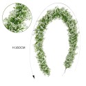 Ghirlanda decorativa artificiala, tip Gypsophila, Naimeed D6949, 160 cm, Alb/Verde Ghirlanda decorativa artificiala, tip Gypsophila, Naimeed D6949, 160 cm, Alb/Verde