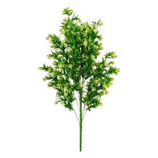 Planta decorativa artificiala, fara ghiveci, tip Moss Blossom Bush, Naimeed D6954, 105 cm, Verde