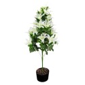 Planta decorativa artificiala, fara ghiveci, tip Crin, Naimeed D6957, 102 cm, Alb