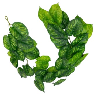 Ghirlanda artificiala cu 28 frunze, tip Epipremnum,  Naimeed D7020, 1.7m, Verde inchis Ghirlanda artificiala cu 28 frunze, tip Epipremnum,  Naimeed D7020, 1.7m, Verde inchis