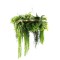Aranjament Suspendat cu Plante Artificiale pe Disc Decorativ Auriu, Naimeed D7444, diametru 80 cm 