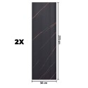 Set 2 panouri decorative, riflaj, polimer rigid, Naimeed D5464, 270x30x0.5cm, Negru Set 2 panouri decorative, riflaj, polimer rigid, Naimeed D5464, 270x30x0.5cm, Negru