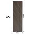 Set 2 panouri decorative, riflaj, polimer rigid, Naimeed D5465, 270x30x0.5cm, Maro Set 2 panouri decorative, riflaj, polimer rigid, Naimeed D5465, 270x30x0.5cm, Maro