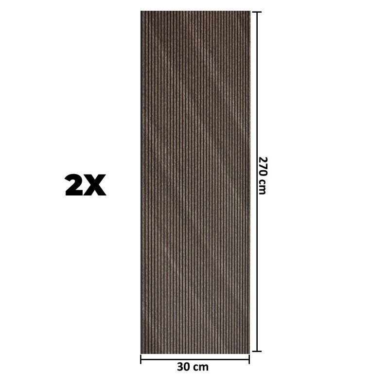 Set 2 panouri decorative, riflaj, polimer rigid, Naimeed D5465, 270x30x0.5cm, Maro Set 2 panouri decorative, riflaj, polimer rigid, Naimeed D5465, 270x30x0.5cm, Maro