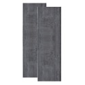 Set 2 panouri decorative, riflaj, polimer rigid, Naimeed D5466, 270x30x0.5cm, Gri