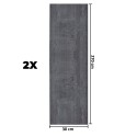 Set 2 panouri decorative, riflaj, polimer rigid, Naimeed D5466, 270x30x0.5cm, Gri