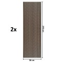 Set 2 panouri decorative, riflaj, polimer rigid, Naimeed D5467, 270x30x0.5cm, Maro