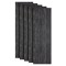Set 5 panouri decorative, riflaj, polimer rigid, Naimeed D5468, 270x30x0.5cm, Negru
