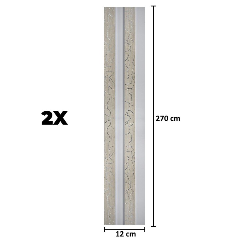 Set 2 panouri decorative, riflaj, polimer rigid, Naimeed D5474, 270x12x2cm, Alb Set 2 panouri decorative, riflaj, polimer rigid, Naimeed D5474, 270x12x2cm, Alb