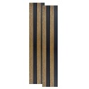 Set 2 panouri decorative, riflaj, polimer rigid, Naimeed D5477, 270x12x2cm, Maro