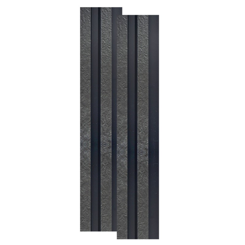 Set 2 panouri decorative, riflaj, polimer rigid, Naimeed D5478, 270x12x2cm, Negru Set 2 panouri decorative, riflaj, polimer rigid, Naimeed D5478, 270x12x2cm, Negru