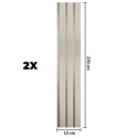 Set 2 panouri decorative, riflaj, polimer rigid, Naimeed D5479, 270x12x1cm, Alb/Auriu Set 2 panouri decorative, riflaj, polimer rigid, Naimeed D5479, 270x12x1cm, Alb/Auriu