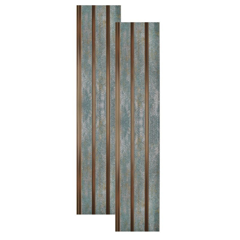 Set 2 panouri decorative, riflaj, polimer rigid, Naimeed D5481, 270x12x1cm, Verde/Auriu Set 2 panouri decorative, riflaj, polimer rigid, Naimeed D5481, 270x12x1cm, Verde/Auriu
