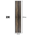Set 2 panouri decorative, riflaj, polimer rigid, Naimeed D5484, 270x12x1cm, Maro Set 2 panouri decorative, riflaj, polimer rigid, Naimeed D5484, 270x12x1cm, Maro