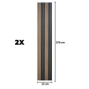 Set 2 panouri decorative, riflaj, polimer rigid, Naimeed D5489, 270x12x1cm, Maro Set 2 panouri decorative, riflaj, polimer rigid, Naimeed D5489, 270x12x1cm, Maro