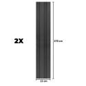 Set 2 panouri decorative, riflaj, polimer rigid, Naimeed D5490, 270x12x1cm, Negru Set 2 panouri decorative, riflaj, polimer rigid, Naimeed D5490, 270x12x1cm, Negru