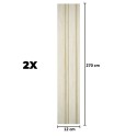 Set 2 panouri decorative, riflaj, polimer rigid, Naimeed D5491, 270x12x1cm, Alb Set 2 panouri decorative, riflaj, polimer rigid, Naimeed D5491, 270x12x1cm, Alb