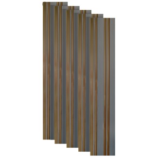 Set 5 panouri decorative, riflaj, polimer rigid, Naimeed D5493, 270x12x1cm, Gri/Auriu Set 5 panouri decorative, riflaj, polimer rigid, Naimeed D5493, 270x12x1cm, Gri/Auriu
